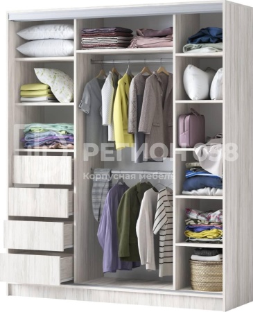 Спальный Гарнитур Каролина-10 МДФ Ясень Патина/Артвуд Светлый