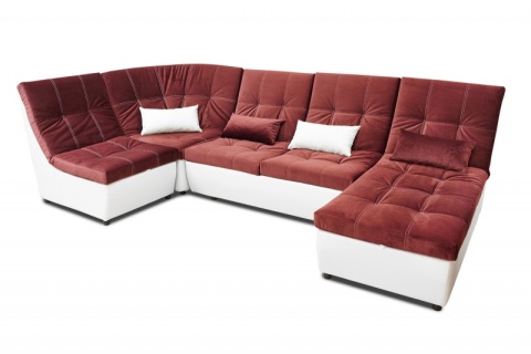 Диван Угловой Коста-Рика ППУ (Ш-3300 х Г-1800 х В-1020 мм)/Разные Цвета