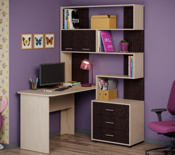 Уголок Школьника Паскаль №3 Разные Цвета (Д-1300 х В-1950 х Г-1300 мм)