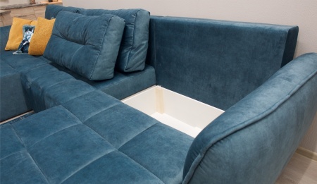 Диван-Кровать ТРЕВИ KENGOO/TEAL (Ш-3500 × В-850 × Г-1690 мм)