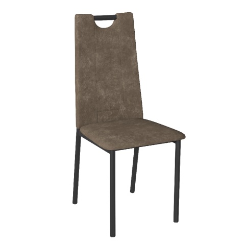 Комплект стульев Орлеан (4 шт), черный велюр коричневый
