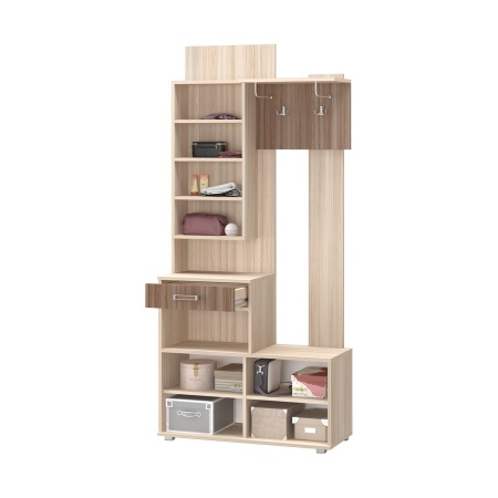 Прихожая Вавилон-9 Вариант №3-1 ЛДСП (1,0*2,14*0,39)/Разные Цвета